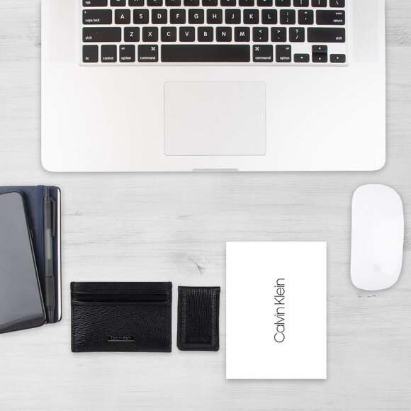 Calvin Klein Men's Wallet Sets-Minimalist Card Cases, Bifold Wallets - Picture 12 of 12